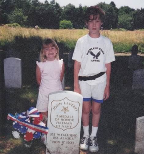 James and Megan Colgan at Mount Moriah Cemetery, 1990s