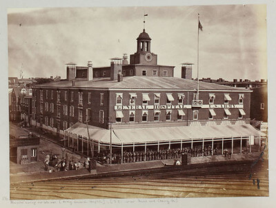 Union Military hospital and Broad and Cherry Streets, Philadelphia